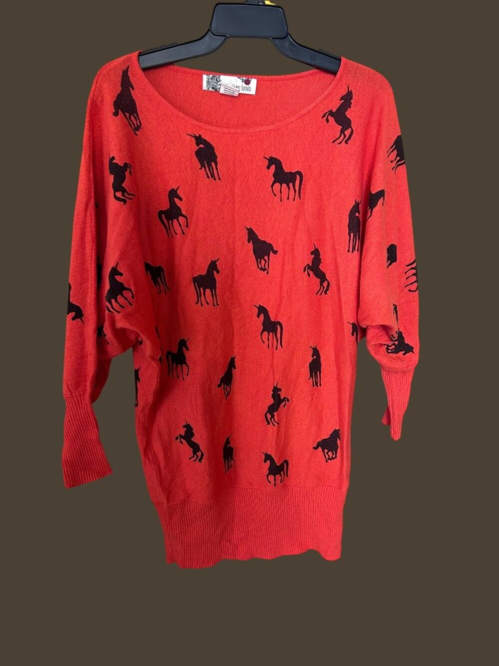 Flying Tomato Orange Unicorn Sweater Dress – Size M 🦄